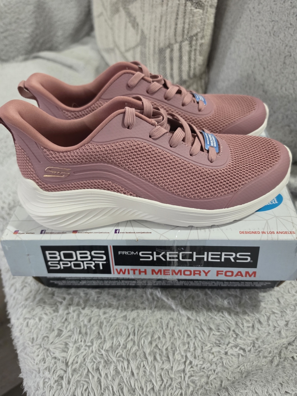 SKECHERS BOBS Squad Waves Still Wading Pink Sneakers Size 8.5 NEW - Picture 5 of 8